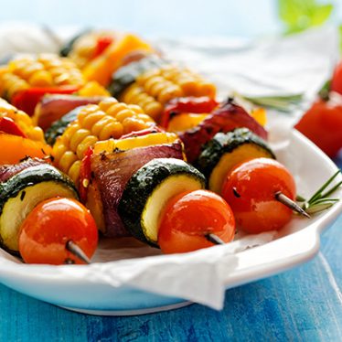 seasonal veggie skewers