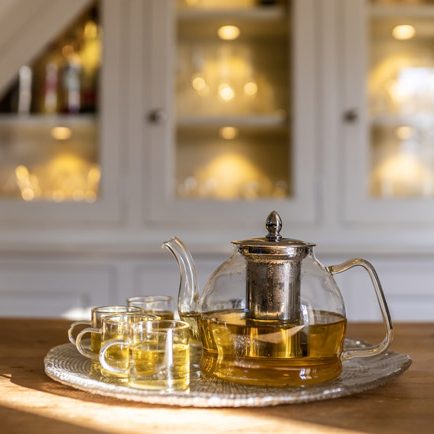 tea tray and cabinets