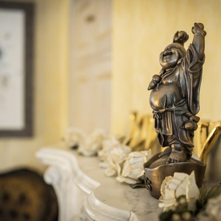 Budda on mantlepiece